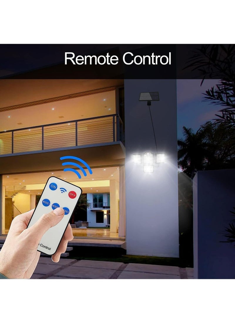 Captaintech Solar Lights Outdoor, Motion Sensor Security Lights, Separate Solar Panel, 4 Adjustable Head, 198 LED 300° Wide Angle, Waterproof Wall Lights for Porch Yard Garage Pathway - Image 5