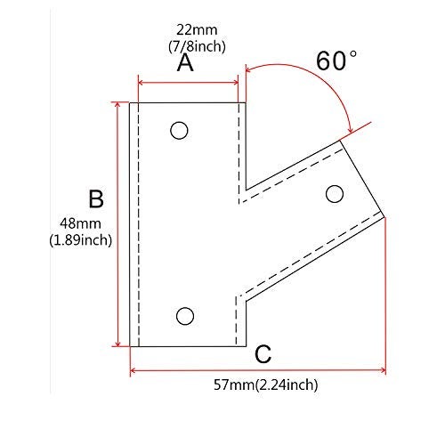 NRC&XRC Marine Grade 316 Stainless Steel Polished Left and Right Hand Rail Fitting- 60 Degree T/Tee for 7/8" Tube - Image 5