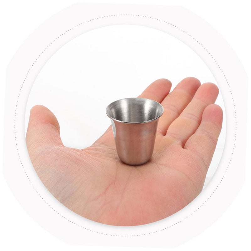 Stainless Steel Holy Communion Cups Set Silver Rimmed Chalice Wafers Cocktail Party - Image 5