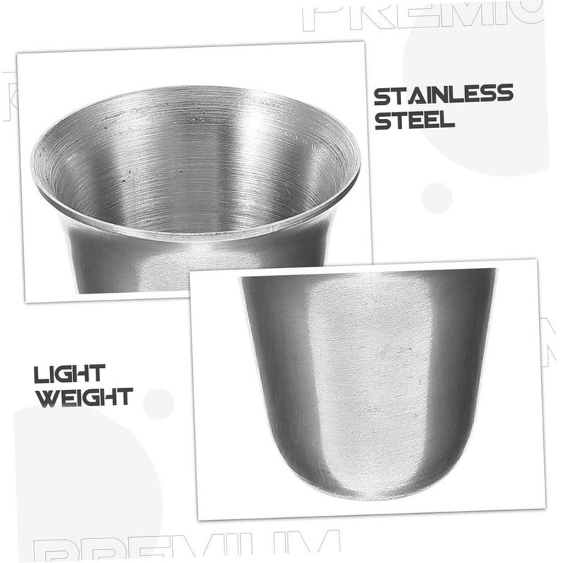 Stainless Steel Holy Communion Cups Set Silver Rimmed Chalice Wafers Cocktail Party - Image 4