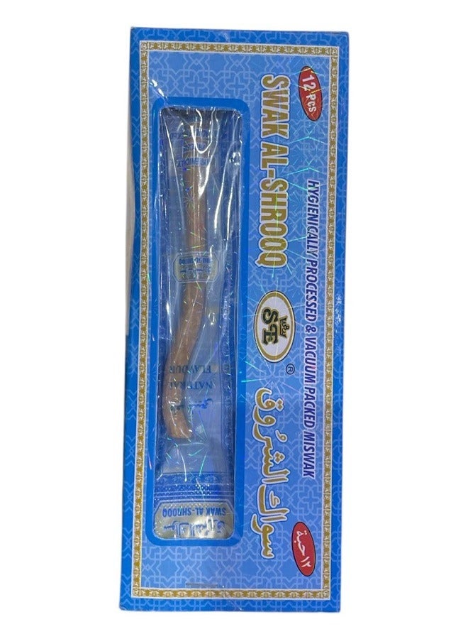 Generic Set of 12 100% Natural Miswak Toothbrushes - Peelable and Chewable Sticks for Whiter Teeth, Organic, Sealed, Maintains Healthy Gums and Teeth.  - Image 3