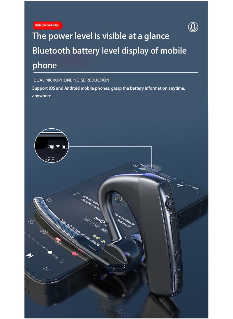 ELIKLIV - Bluetooth Headset V5.1 Wireless Bluetooth Headset 24 Hours Talk Time, Dual Microphone Noise Cancellation, for iPhone/Android/Driver/Business/Office - Image 1