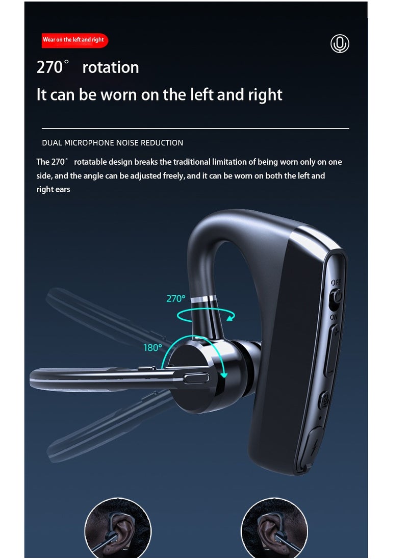 ELIKLIV - Bluetooth Headset V5.1 Wireless Bluetooth Headset 24 Hours Talk Time, Dual Microphone Noise Cancellation, for iPhone/Android/Driver/Business/Office - Image 1