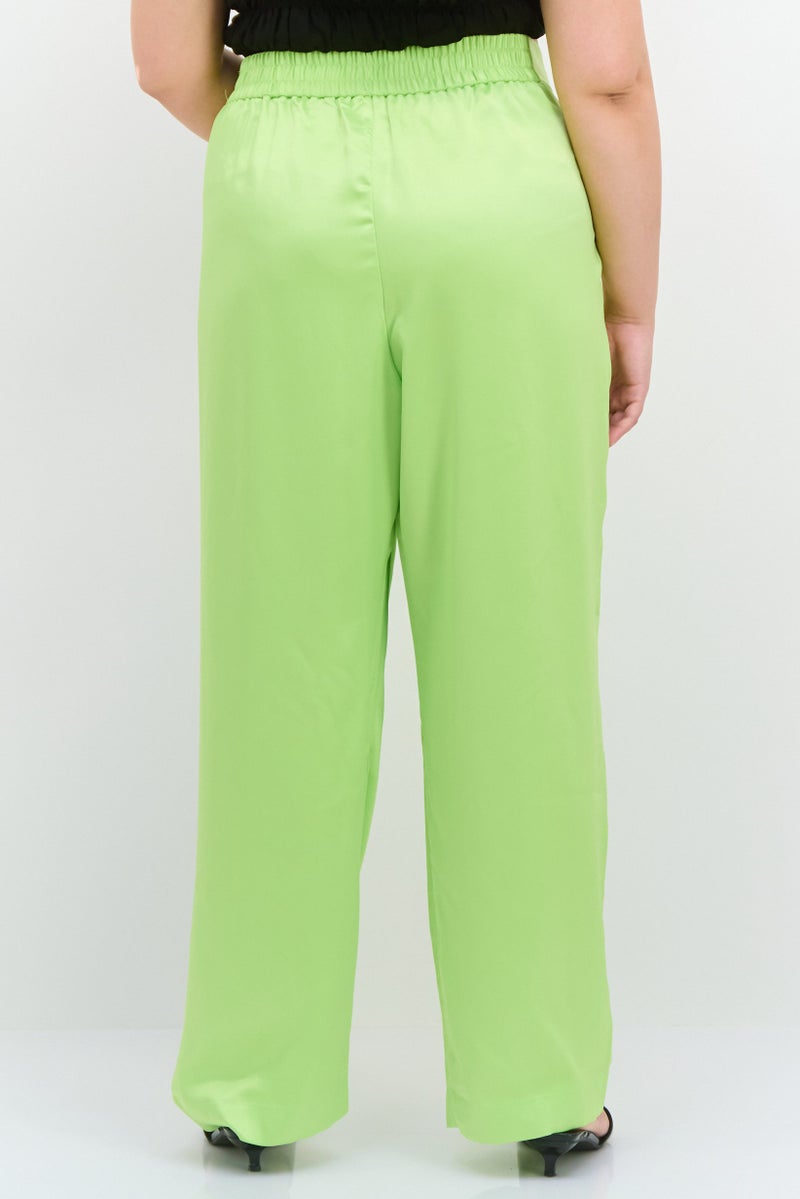 RIVER ISLAND Women Plus Size Plain Straight Leg Pants, Lime - Image 4