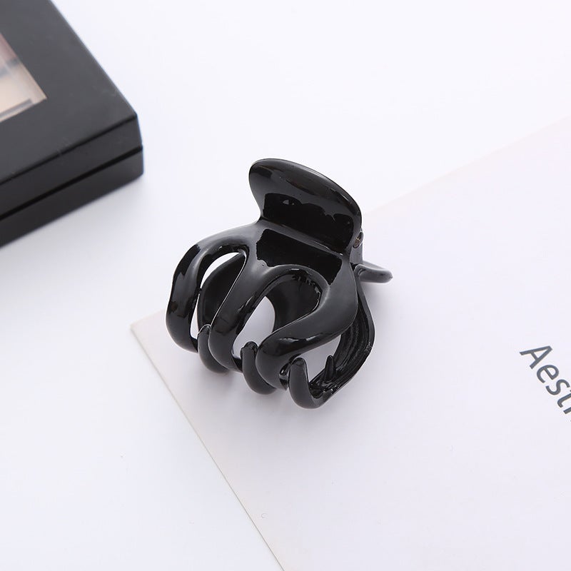 Loquat Jinchen same style hair accessories Black large back head hairpin female updo hair clip headdress high ponytail hair clip shark wholesale 3.5CM bright black