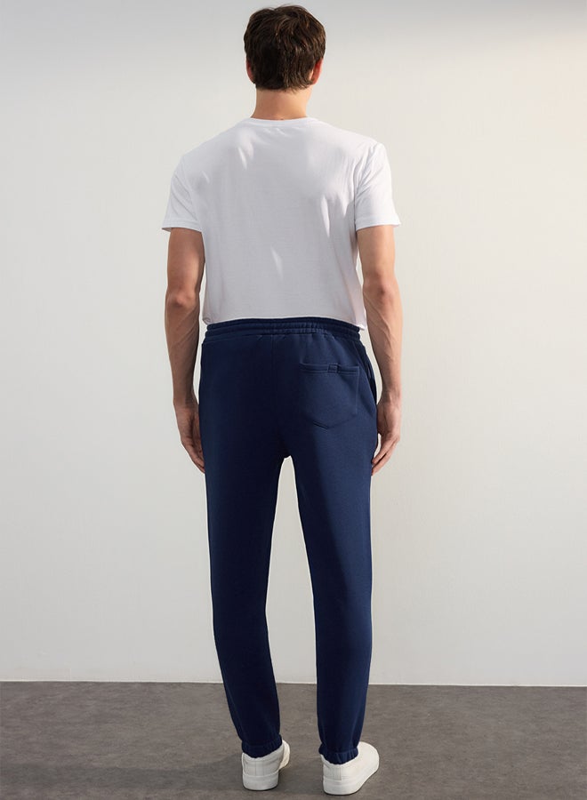 trendyol Indigo Regular/Normal Cut Polar Fleece/Warm Sweatpants TMNAW22EA0346  - Image 5