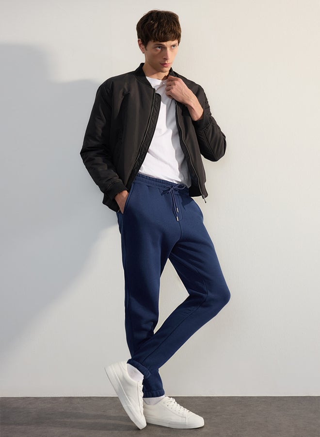 trendyol Indigo Regular/Normal Cut Polar Fleece/Warm Sweatpants TMNAW22EA0346  - Image 2