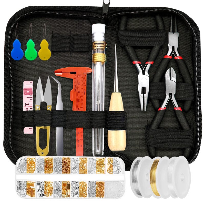 MONVICT Jewelry Making Supplies Kit - 24 + 845 Pcs Jewelry Making Tools for Repair, Crafting, Earring, Ring, and Beading - Image 1