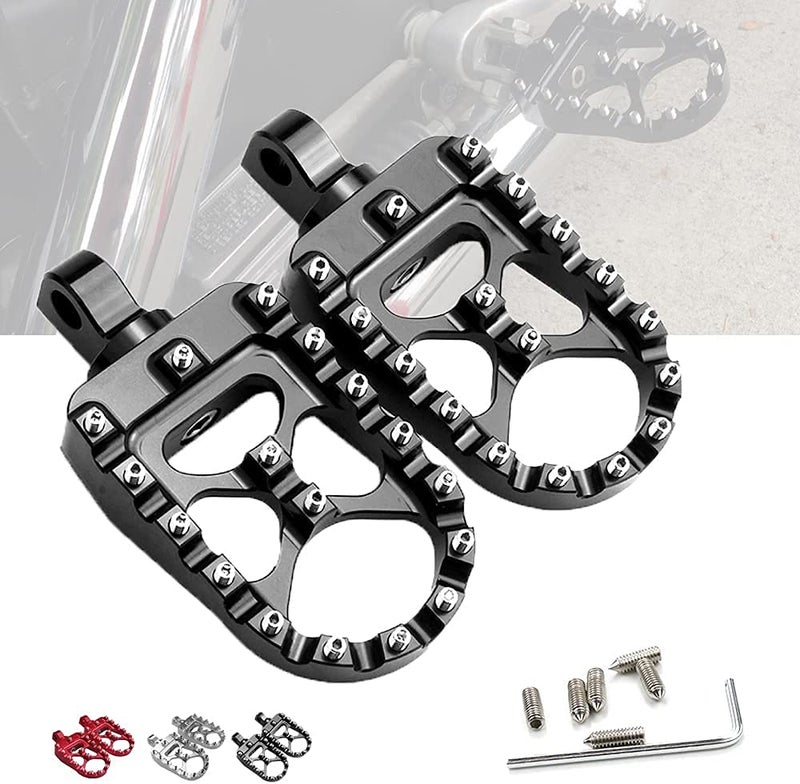 دعامات قدم ستاركنايتMT CNC عريضة وسميكة 360 درجة دوارة MX متوافقة مع دينا فات بوي سبورتستر آيرون 883 سوداء