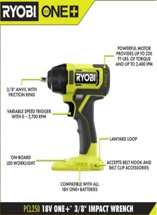 Ryobi PCL250B Cordless 3/8 in. Impact Wrench (Tool Only) - Image 3