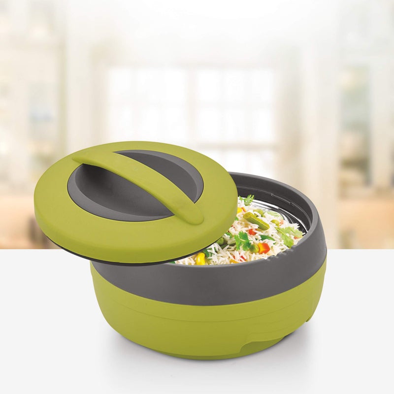 Asian Cosmos Inner Steel Casserole, 600 ml, Green|PU Insulated| BPA Free | Odour Proof| Food Grade | Easy to Carry | Easy to Store | Ideal for Chapatti | Roti | Serving Casserole - Image 4