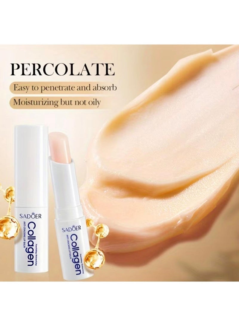 SADOER Collagen Lip Balm - Moisturizing, Nourishing, and Hypoallergenic for Smooth, Soft Lips - Image 3