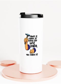 LIT White Tumbler Funny Papa Quote Straight Tumbler Best Papa Quote you are best papa  - Image 1