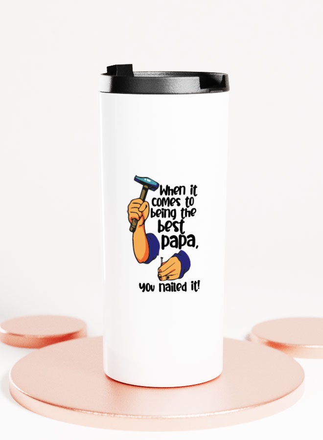 LIT كوب أبيض مع اقتباس مضحك عن الأب - أفضل اقتباس عن الأب أنت أفضل أب - Image 1