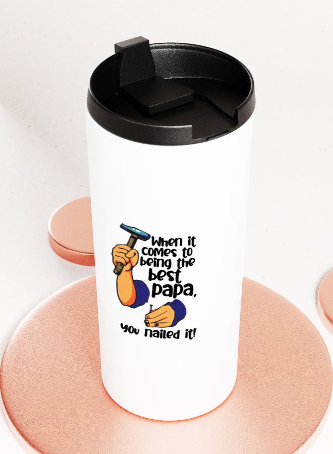 LIT كوب أبيض مع اقتباس مضحك عن الأب - أفضل اقتباس عن الأب أنت أفضل أب - Image 3