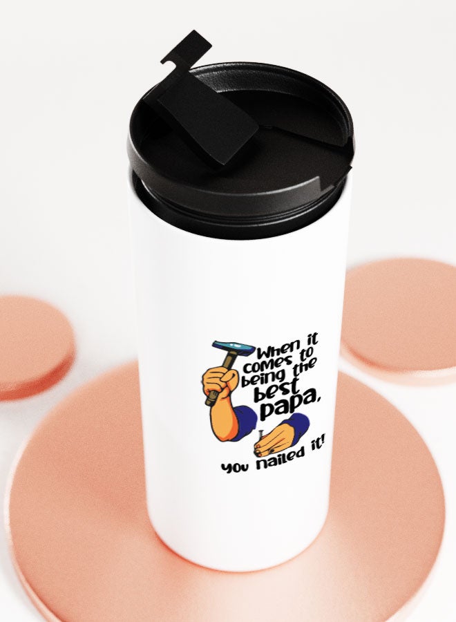 LIT كوب أبيض مع اقتباس مضحك عن الأب - أفضل اقتباس عن الأب أنت أفضل أب - Image 5