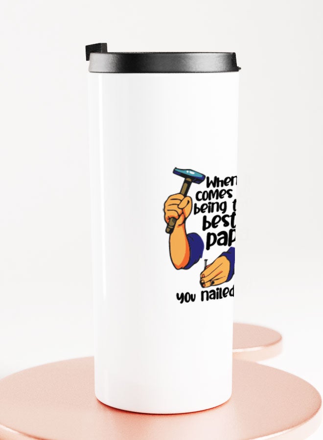 LIT كوب أبيض مع اقتباس مضحك عن الأب - أفضل اقتباس عن الأب أنت أفضل أب - Image 2