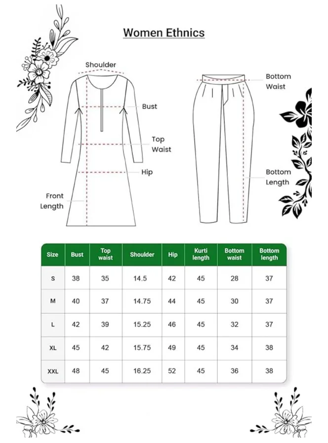GoSriKi Begani GoSriKi Women's Rayon Blend Anarkali Solid Kurta with Pant & Dupatta (JAYNTI BEGANI-GS_L_Begani_Large) for Women | Best Price UAE
