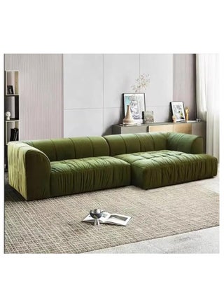 Comfortable L-Shaped Modern Design Velvet Modular Sofa for Modern Living Spaces (Green) - pzsku/Z3A48CFD73448F8B39D52Z/45/_/1720458909/473ff92a-15ac-4347-ae90-59f57398c5c5