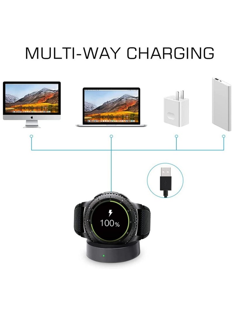 Wireless Charging Dock Cradle Charger compatible with Samsung Gear S3 Classic Frontier Smart Watch Charging Dock Watch - Image 2