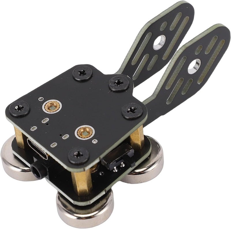 Focket CW Key, Strong Magnetic Base Double Paddle Morse Code Key, Portable PCB Material with 3.5mm Jack Type C Port for Smartphone Computer Ham Radio - Image 5