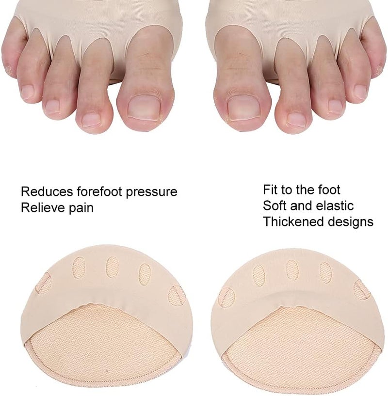 klarako Metatarsal Pads, 2 Pairs Toe Separator High-Heeled Shoes Breathable Forefoot Pad Stress Pain Relief Forefoot Patch Fit for Heels & Shoes Shoes(color) - Image 3