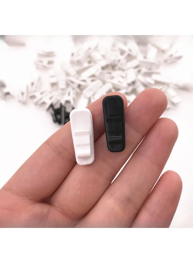 10 Pcs Black Headphone Cable Fixing Clip Adjustable Length Earplug Collar Binding Wire - Image 5