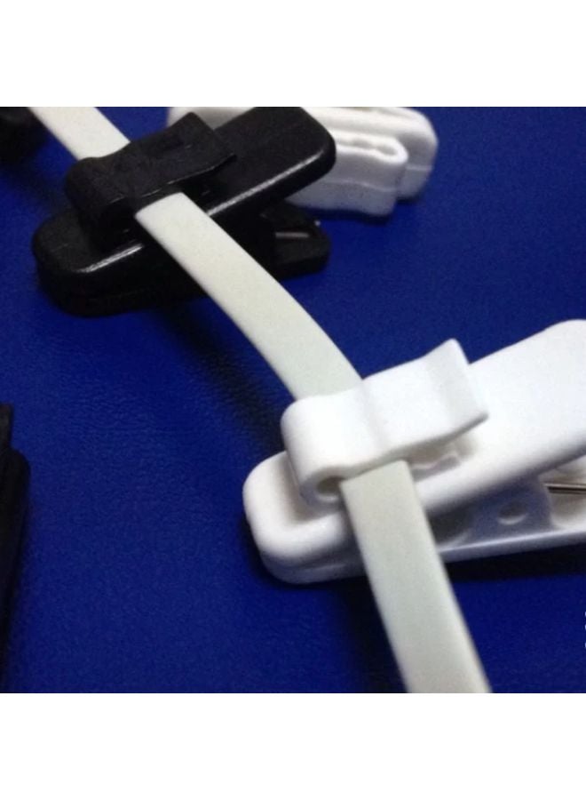 10 Pcs Black Headphone Cable Fixing Clip Adjustable Length Earplug Collar Binding Wire - Image 3