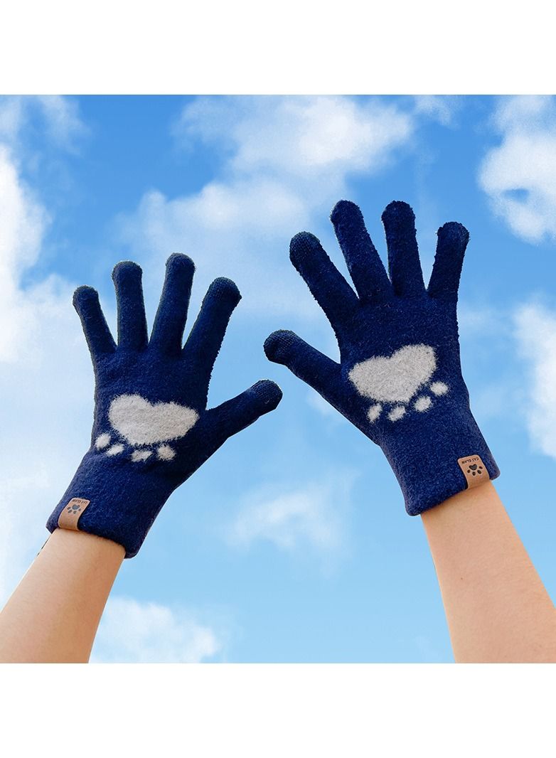 Loquat Solid Knit Gloves 