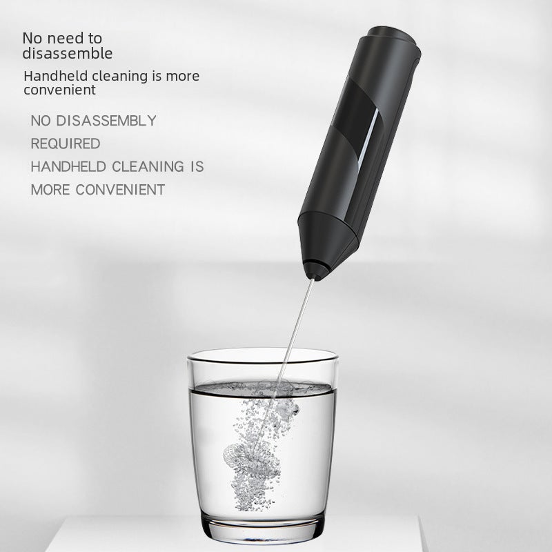 Stainless steel wireless manual milk bubble manual milk stirring coffee bubble egg cream cake manual(Dry battery electric egg beater [with bracket] color boxed) - Image 5