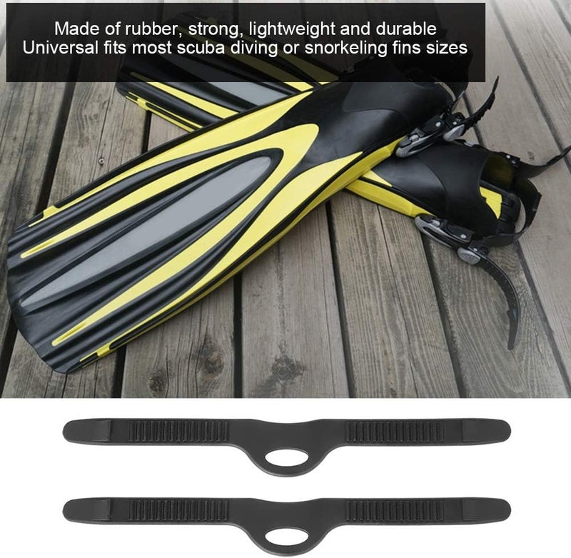woobles Fin Straps, Adjustable Rubber Fin Flippers Strap Swimming Scuba Diving Dive Accessories - Image 3
