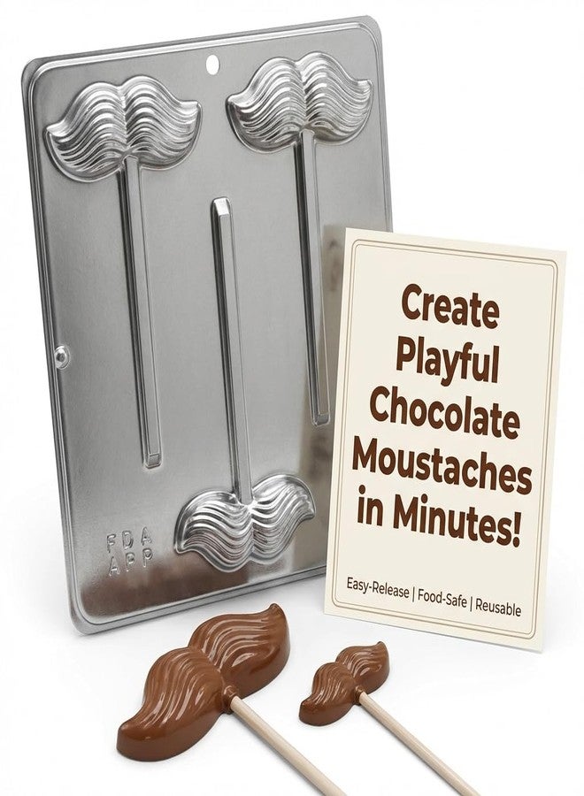 Lollipops Mustache Lollipop Chocolate Candy Mold Moustache 3426 - Image 3