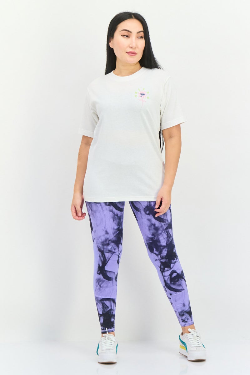 PUMA تي شيرت رياضي نسائي قصير الأكمام في الهواء الطلق، أبيض - Image 4