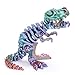 FunisFun 3D Printed Dragon with Articulated Bones for Adult 3D Printed Dinosaur Fidget Toys Decor for Stress Relief GreenPurple 1P - Image 3