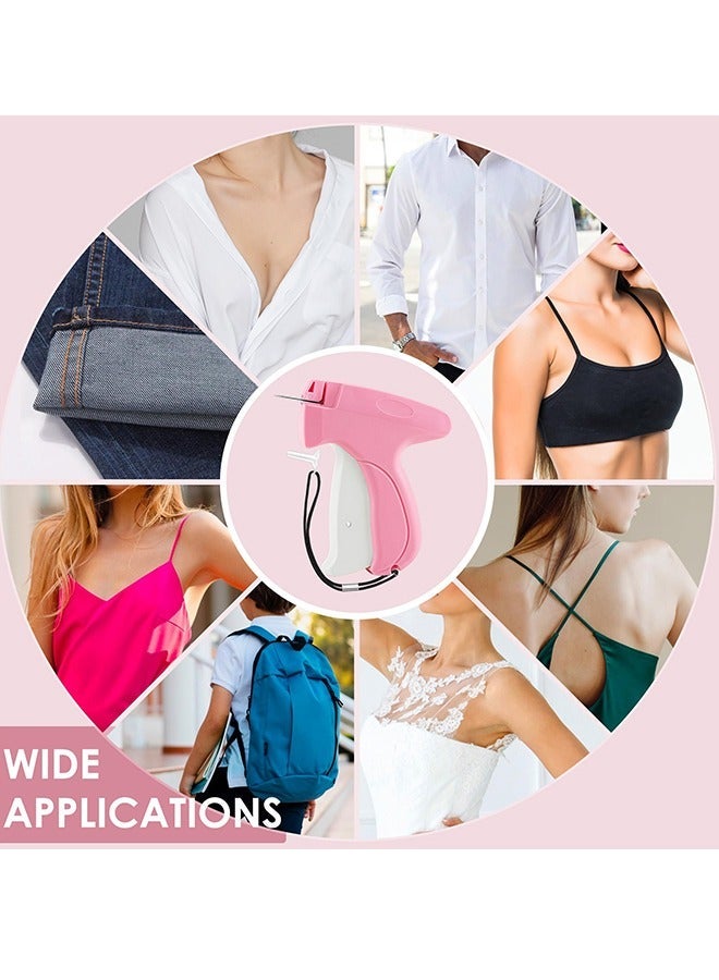 ملابس الإبرة الدقيقة - 5 إبرة فائقة الدقة من الفولاذ المقاوم للصدأ و 1000 مقبض ثنائي اللون ، أداة خياطة صغيرة محمولة باليد لإصلاح الملابس في حالات الطوارئ للسفر (الوردي) - Image 2