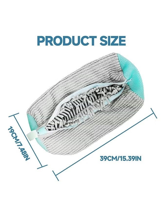 Shoe Washing Bag for Washing Machine, 2 Pack Portable Shoe Care Bag Shoe Bag Washing Machine, Deep Cleaning Shoe Bag, Reusable Shoe Washing Bag for All Shoe Types and Sizes(Gray) - Image 4