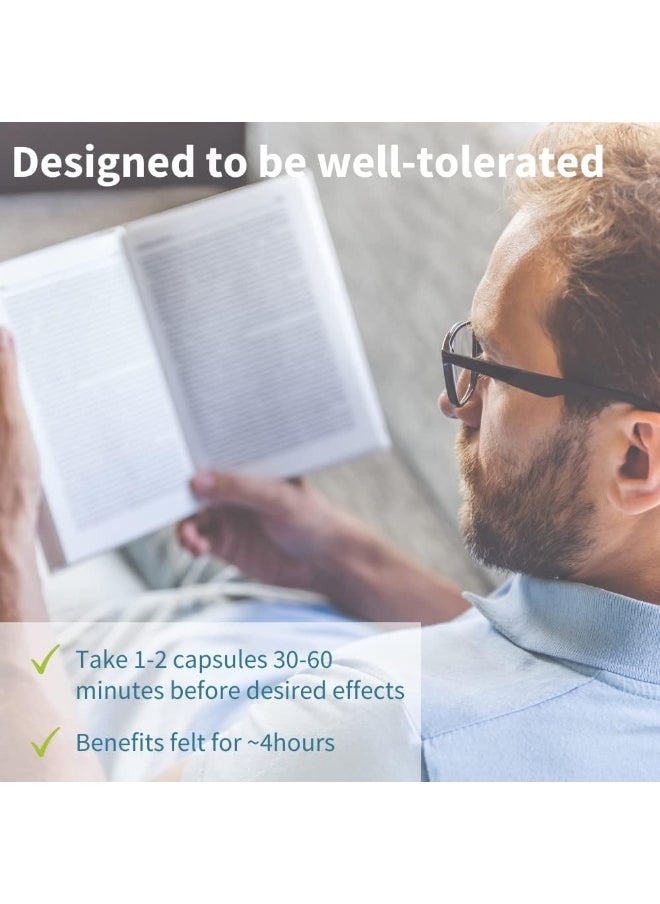 Pure And Essential Focus Comprehensive Nootropic, 200Mg Caffeine, L-Theanine, Taurine, L-Tyrosine, B-Vitamins, Non-Gmo, Brain Booster And Cognitive Performance, Fast Acting & Non Jittery, 60 Capsules