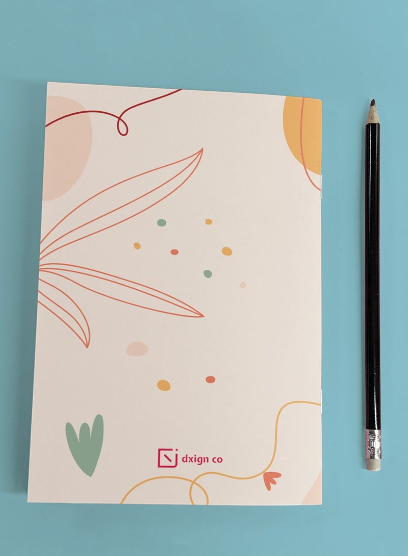 Dxign Co - Personalised A5 Notebook, Mellow Apricot, 72 Pages - Image 3