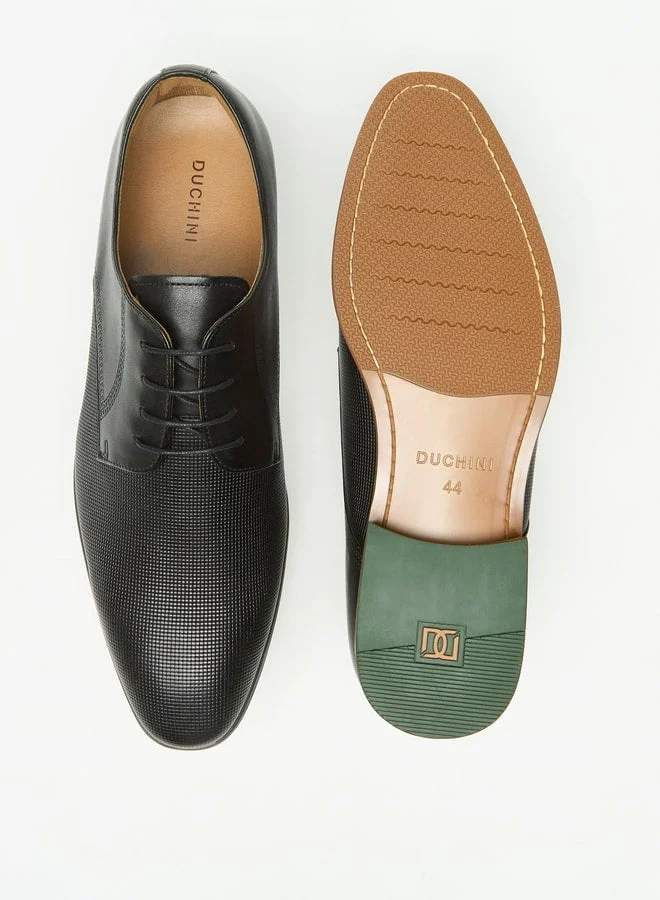 DUCHINI Men's Derby Shoes with Lace-Up Closure