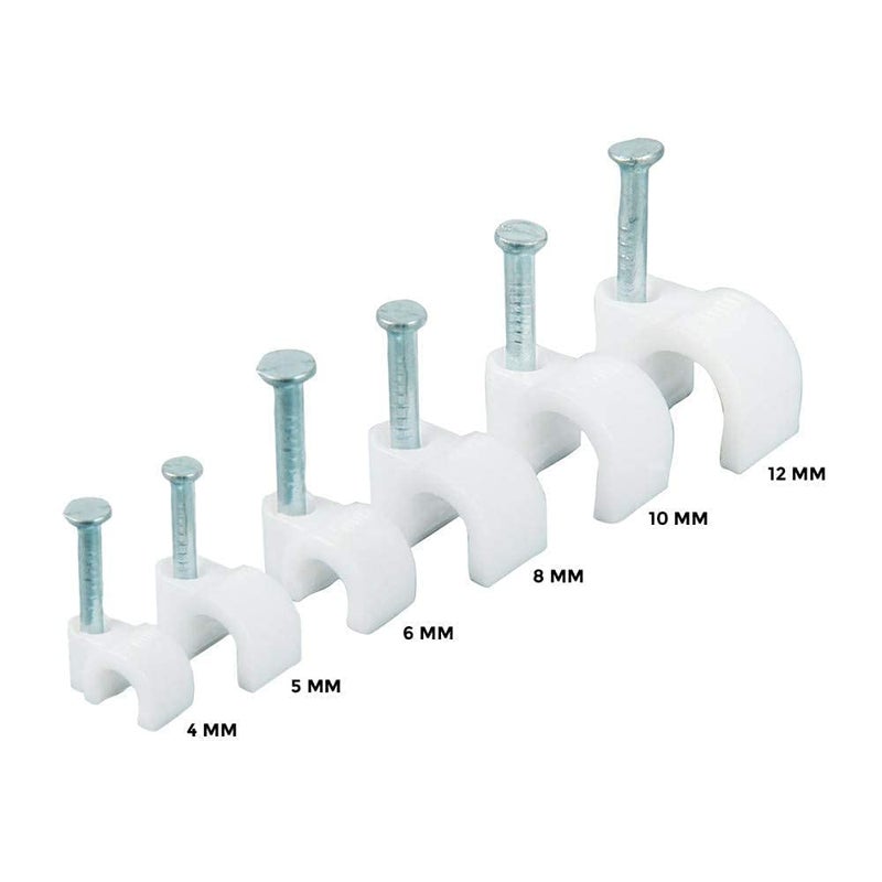 BNs Circle Cable Clips Wire Fastener Metal Nail for Wall Wiring Cable Management Wire Organizer Wire Cable Cord Clip Tie Strap Holder 6mm Pack of 5 100  - Image 2