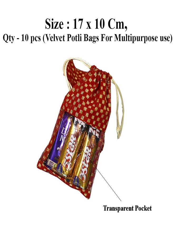 Natali Traders Velvet Potli for Return Gift Puja Function Pack of 15 Bags Shagun Potli House Warming Baby Shower Funtion Wedding Return Gifts Bulk - Image 4