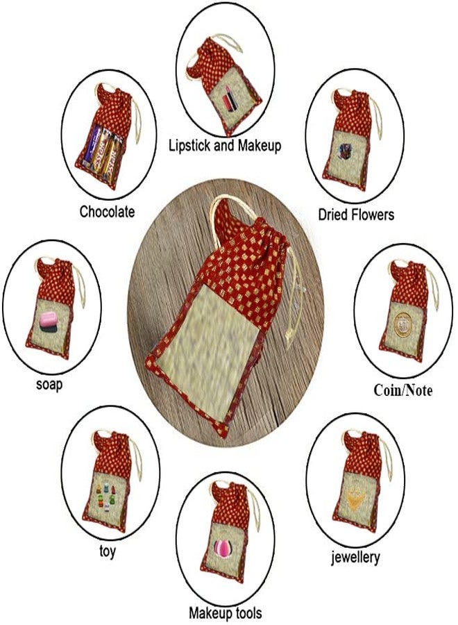 Natali Traders Velvet Potli for Return Gift Puja Function Pack of 15 Bags Shagun Potli House Warming Baby Shower Funtion Wedding Return Gifts Bulk - Image 2