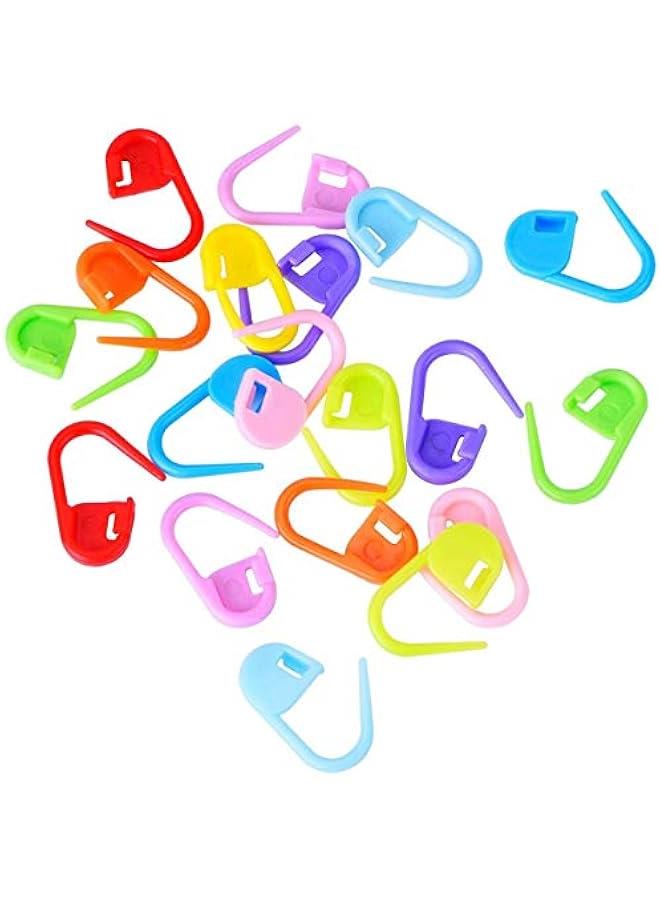 RYNX Colorful Locking Stitch Crochet Markers with Storage Box  Set of 120 Knitting Cli and Safety Pins - Image 3