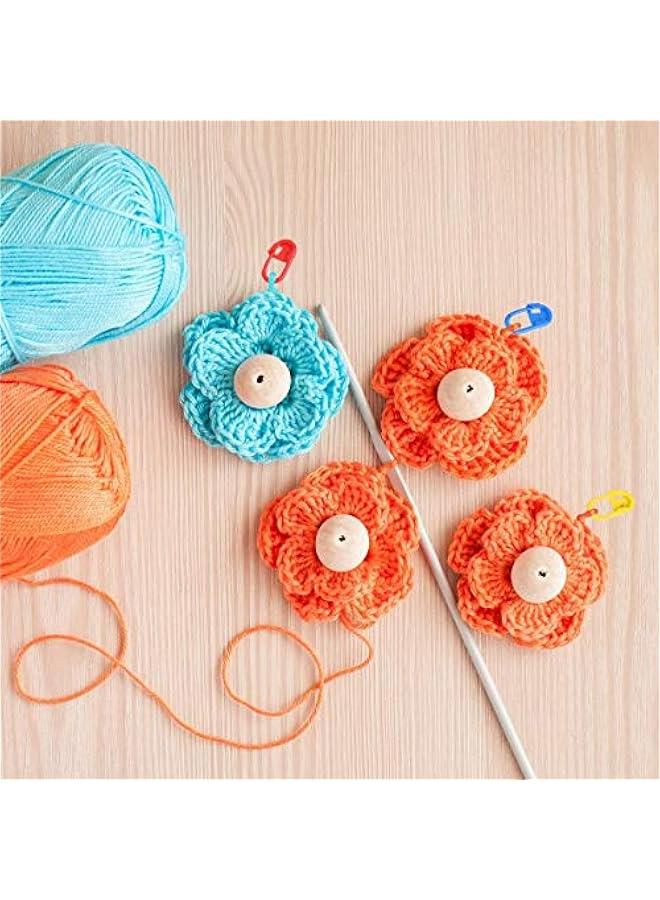 RYNX Colorful Locking Stitch Crochet Markers with Storage Box  Set of 120 Knitting Cli and Safety Pins - Image 4