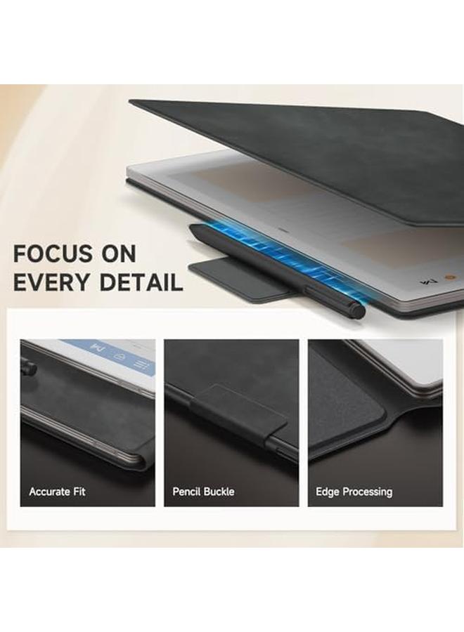 erorex Case For Remarkable Paper Pro Premium Pu Leather Book Folio With Pen Buckle Smart Magnetic Cover Only For Remarkable Paper Pro 11.8 Inch Bundle With Premium Membership (Gray)  - Image 4