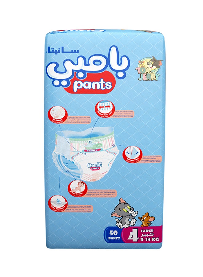 Sanita Bambi Sanita Pants Baby Diapers, Size 4, Large, 8-14 Kg, Jumbo Pack, 50 Pants - Image 3