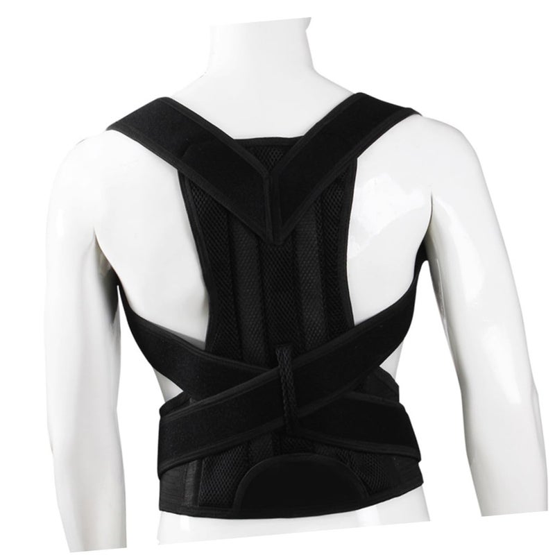 Posture Corrector For Men And Women Hunchback Correction Belt Elastic Back Support Black Large - Image 1