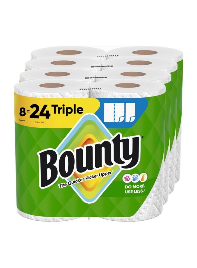 Bounty Paper Towels Select-A-Size White, 8 Triple Rolls, 123 Sheets Per Roll - Image 1