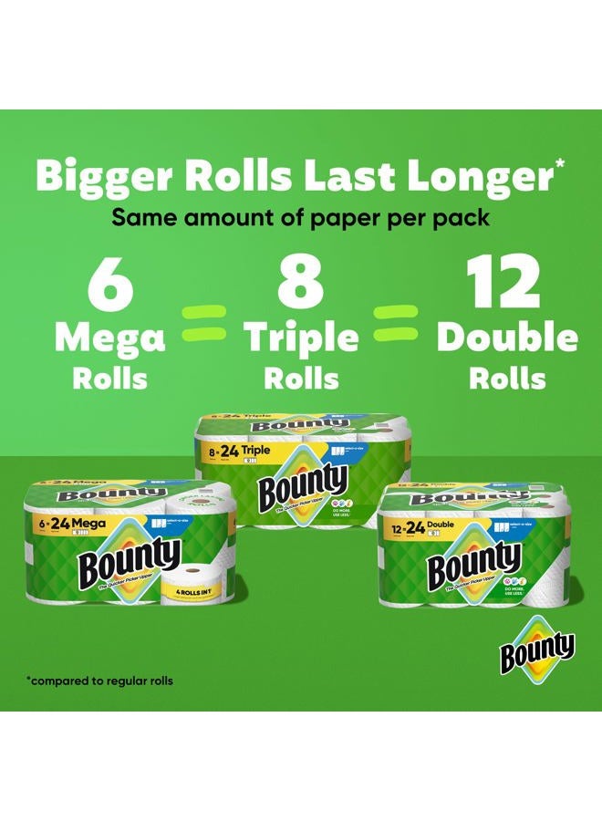 Bounty Paper Towels Select-A-Size White, 8 Triple Rolls, 123 Sheets Per Roll - Image 4