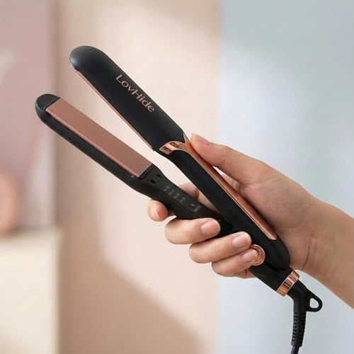 LovHide Professional Hair Straightener for Women | Ceramic Tourmaline Plates | Fast Heating | High Temperature | Suitable for All Hair Types - Image 2
